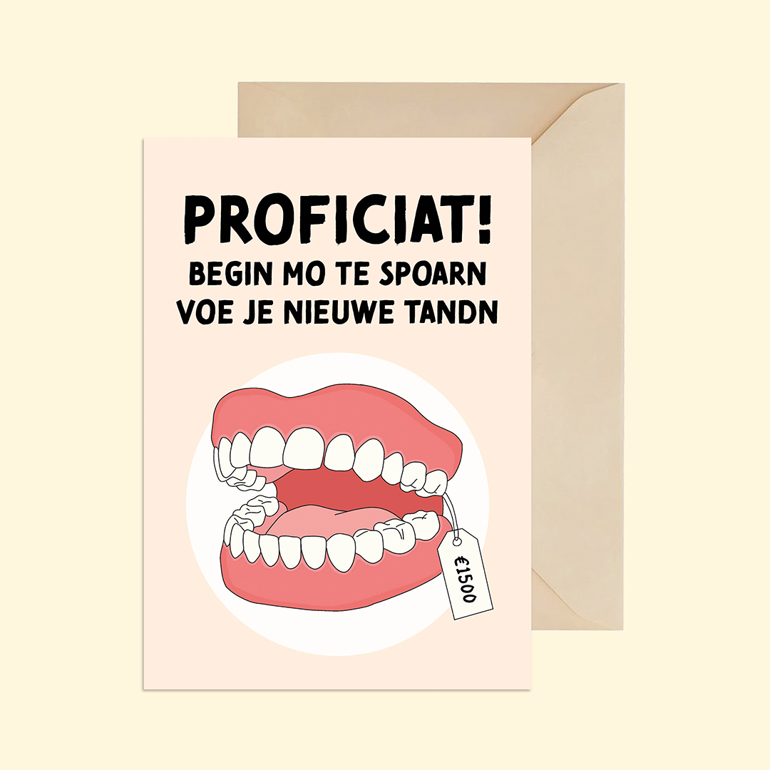 Proficiat! Begin mo te spoarn voe je nieuwe tandn